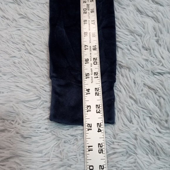 Anybody Womens Shirt Top Blouse‎ Blue Medium Velour Side Detail Pullover - Picture 7 of 10